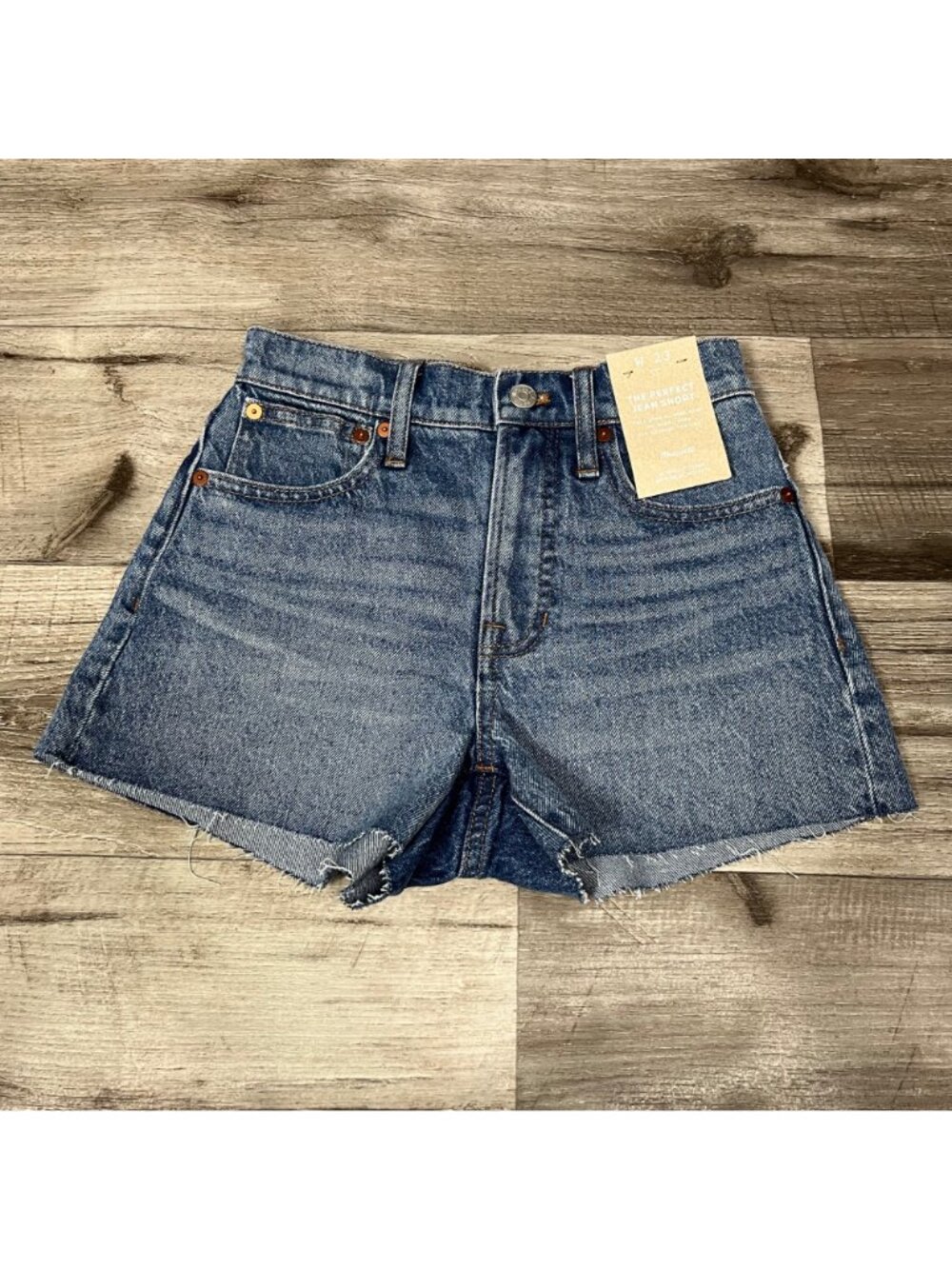 Madewell High Rise Cutoff The Perfect Jean Short Blue NWT Women’s Size 23